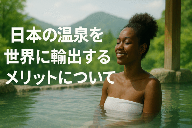 日本の温泉を世界に輸出するメリットについて
