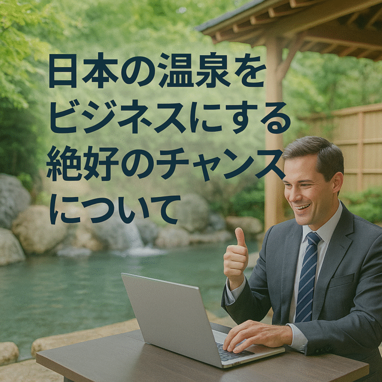 日本の温泉をビジネスにする絶好のチャンスについて